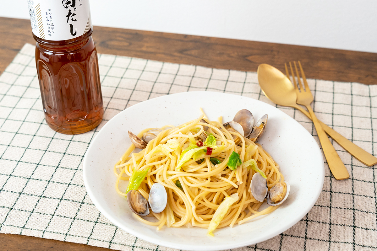 あさりとキャベツのパスタ